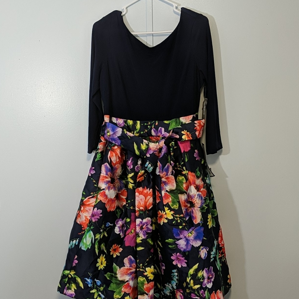 Jessica Howard Women Floral Pleated Cocktail Dress - Picture 3 of 9